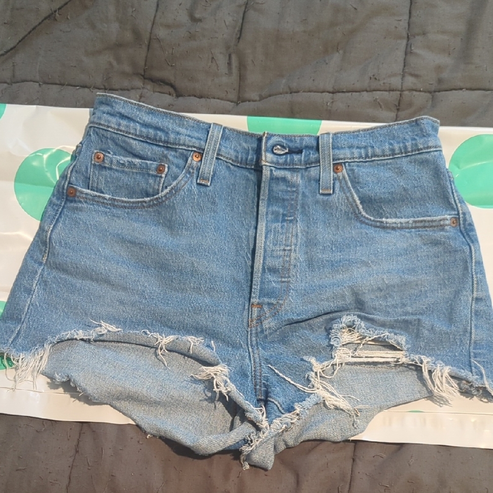 Levi's Light Blue Jean Shorts